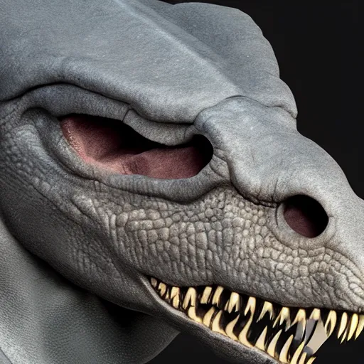 Image similar to matte painting of close up t - rex head, concept art by raph herrera, 4 k, detailed, ray traced