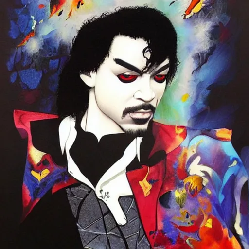 Image similar to Jae lee painting of the artist formerly known as Prince