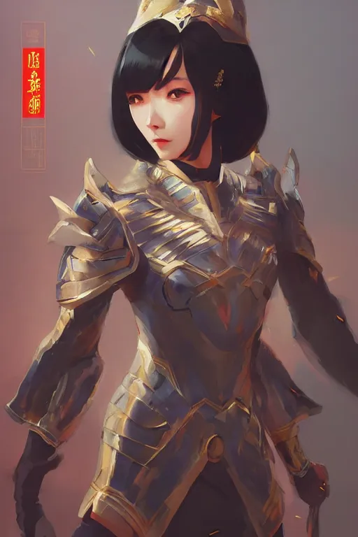 Prompt: Gorgeous armor chinese princess by ilya kuvshinov, krenz cushart, Greg Rutkowski, trending on artstation