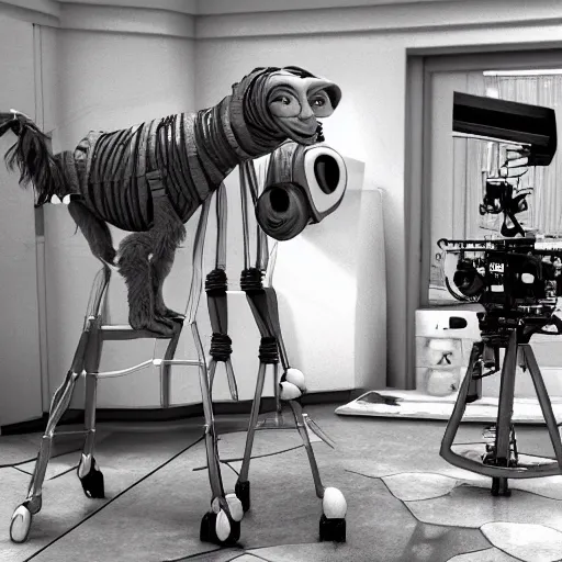 Image similar to ALF and E.T. on the set on Seinfeld, highly detailed, octane render