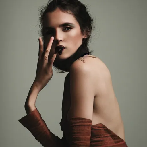 Prompt: editorial fashion photo detailed crop hands