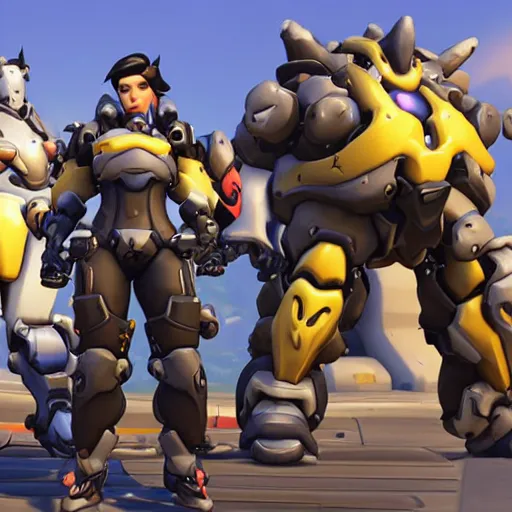 Prompt: Screenshot of Overwatch with Bogdanoff