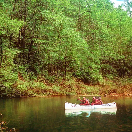 Image similar to cahaba river alabama, canoe in foreground, kodak ektachrome e 1 0 0,