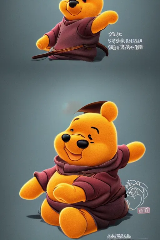 Image similar to chinese winnie the pooh xi jinping, trending on artstation, by kawacy, furry art, digital art, cyberpunk, high quality, backlighting