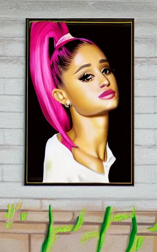 Image similar to painting of Ariana Grande in the style of Chamberlain, Johns