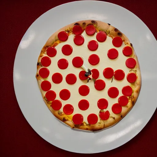 Prompt: a Pizza made out of Lego