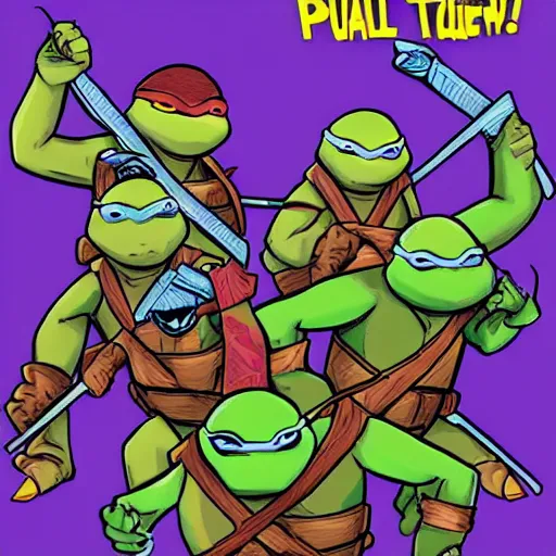 Prompt: teenage mutants ninja turtles in the style of the boston massacre, paul revere