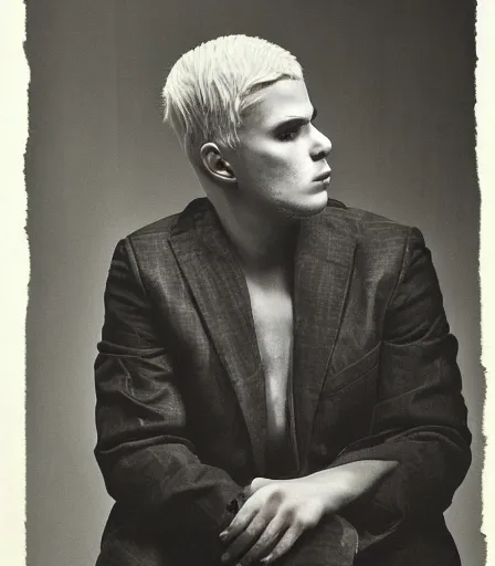 Image similar to high quality, high detail, portrait of a handsome non binary criminal lost in thought, by avigdor arikha, intense, moody