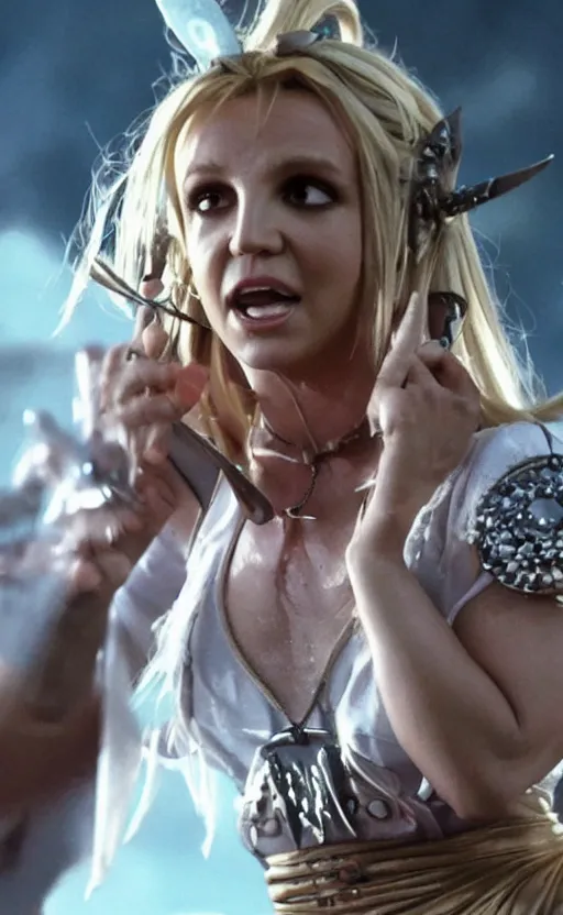 Image similar to britney spears as marle from chrono trigger live - action movie, stunning photo, cinematic, 8 k, movie still