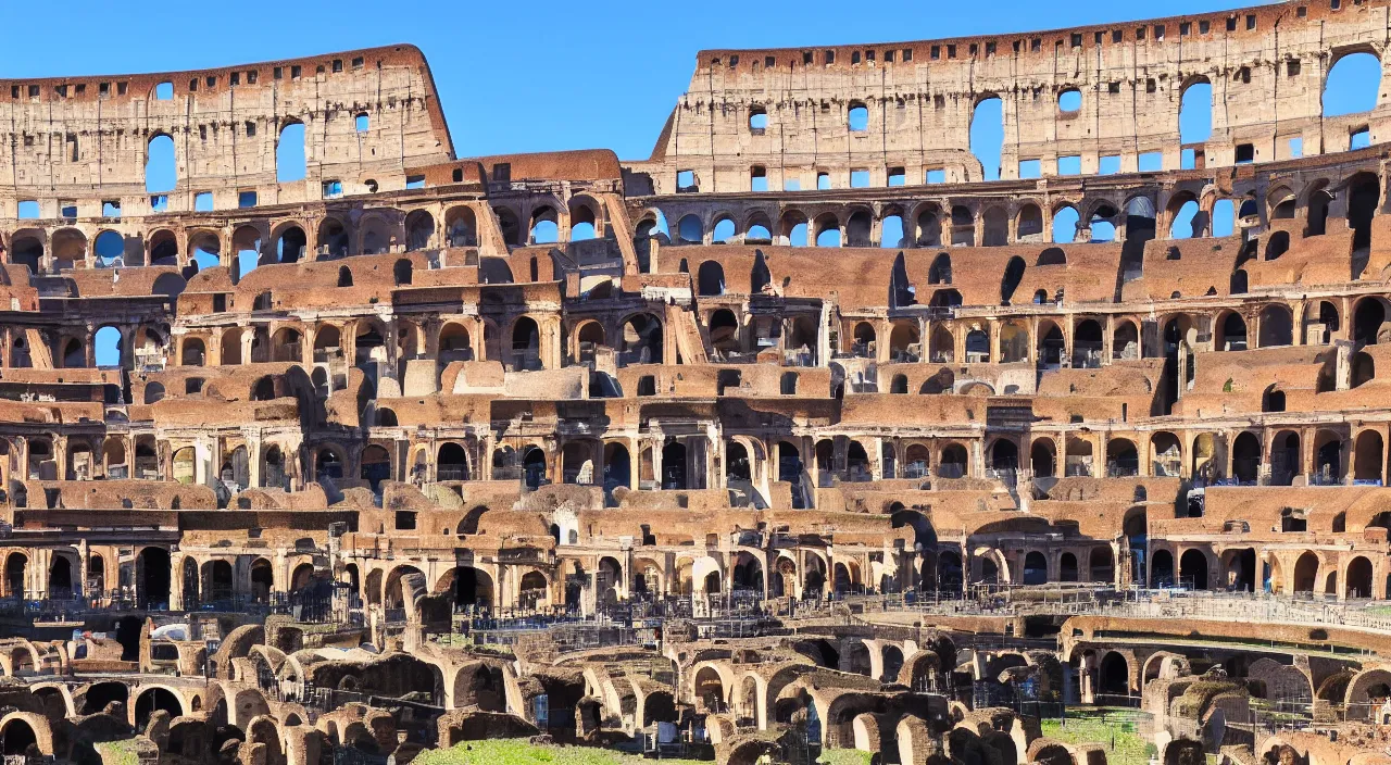 Prompt: undamaged colosseum