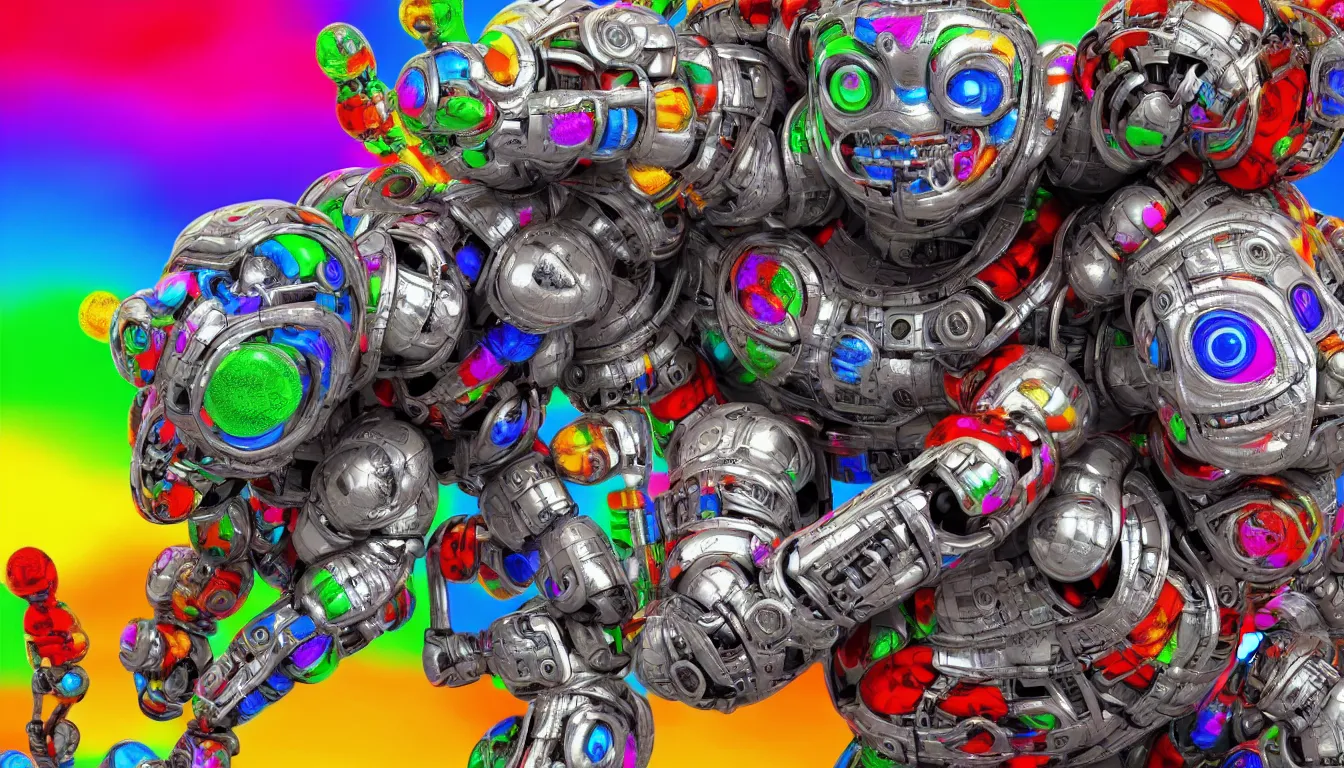 Image similar to 🤖🧠🫁🫀🤡👺, hyper realistic photo, full colour, upscale, 8 k, masterpiece,