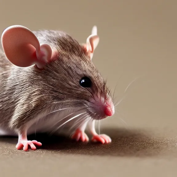 Image similar to photo of a gaming mouse made from rat parts, freaky, disgusting