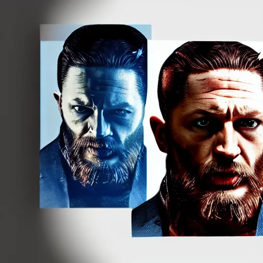 Image similar to Tom Hardy in wolverine suit Digital art 4K quality Photorealism