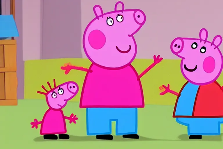 Prompt: peppa pig deleted character