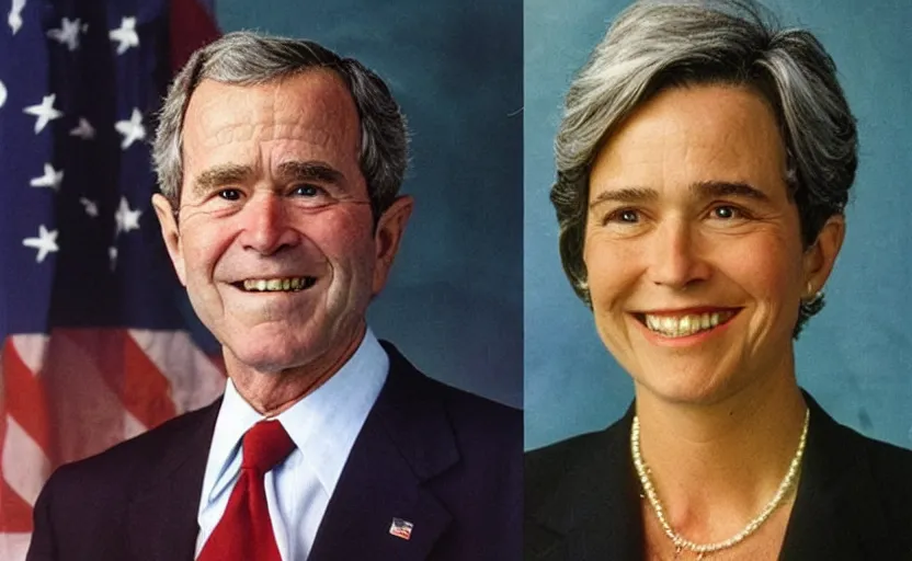 Image similar to “ george bush as a woman ”