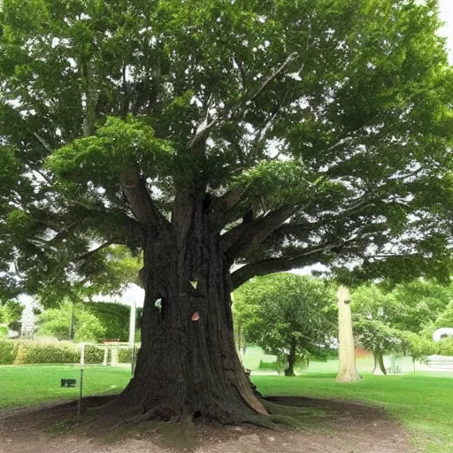 Prompt: a tree made of money