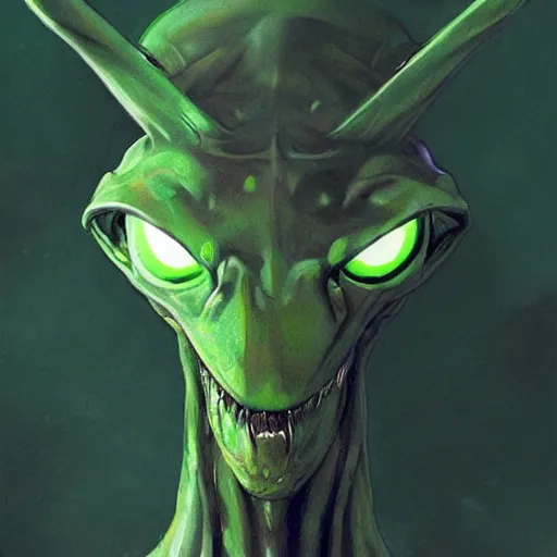 Prompt: portrait of green anthropomorphic mantis religiosa ; hard predatory look ; d & d rogue ; translucent ; invisible ; ghost ; flat triangle - shaped head with thin thread - like antennae ; concept art ; artstation ; 8 k ; wallpapers ; heavy contrast ; cinematic art ; cgsociety ; art by greg rutkowski and artgerm
