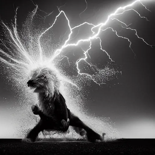 Image similar to killua lightning speed photography by david yarrow