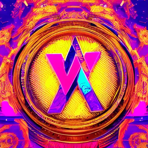 Image similar to a and w vaporwave logo, colorful, digital art, cosmic, 3 d high definition, trending on art station, photorealistic, high resolution, 8 k, octane, hyper detailed, insane details, intricate, elite, ornate, elegant trend, highly detailed and intricate, sharp focus, photography, unreal engine