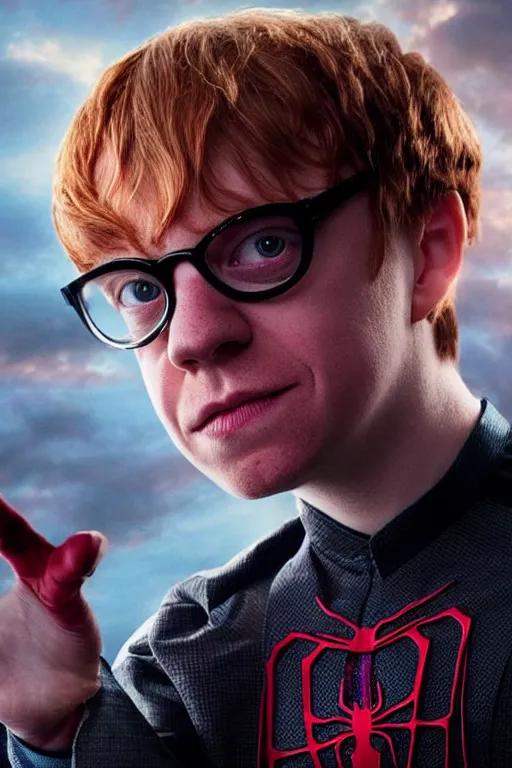 Image similar to Rupert Grint as Dr. Otto Gunther Octavius, Marvel's Spiderman Film