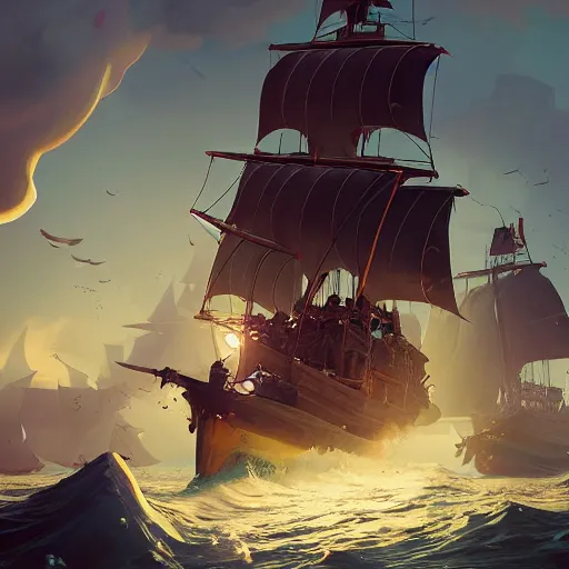 flying dutchman in sea of thieves with actual dutch | Stable Diffusion ...