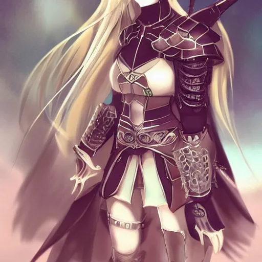 Cute anime girl wearing gallant knight armor, elegant, | Stable Diffusion |  OpenArt