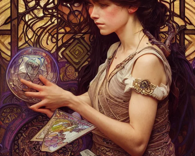 Image similar to photography of dorothea sharp, deep focus, d & d, fantasy, intricate, elegant, highly detailed, digital painting, artstation, concept art, matte, sharp focus, illustration, hearthstone, art by artgerm and greg rutkowski and alphonse mucha