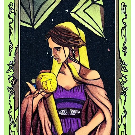 Image similar to Tarot card of Emma Watson