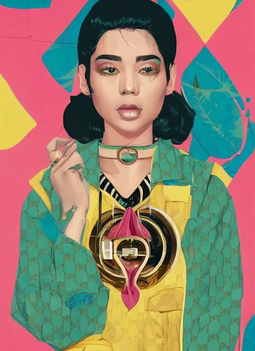 Prompt: 2022 Pretty af by Sachin Teng x Gucci:5 attractive, sexy, thot, rare, exotic eyes, drip, sexy lips :5 stylish, designer ,smoke, marijuana, asymmetrical, Matte Painting , geometric shapes, hard edges, graffiti, street art:4 Masterpiece, impressive detail, colorful, by Sachin Teng:4 Super Model :5