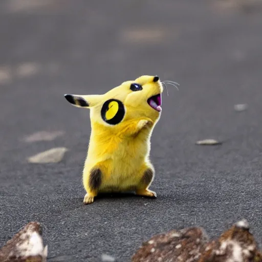 Prompt: pika screaming, not pikachu, no pikachu