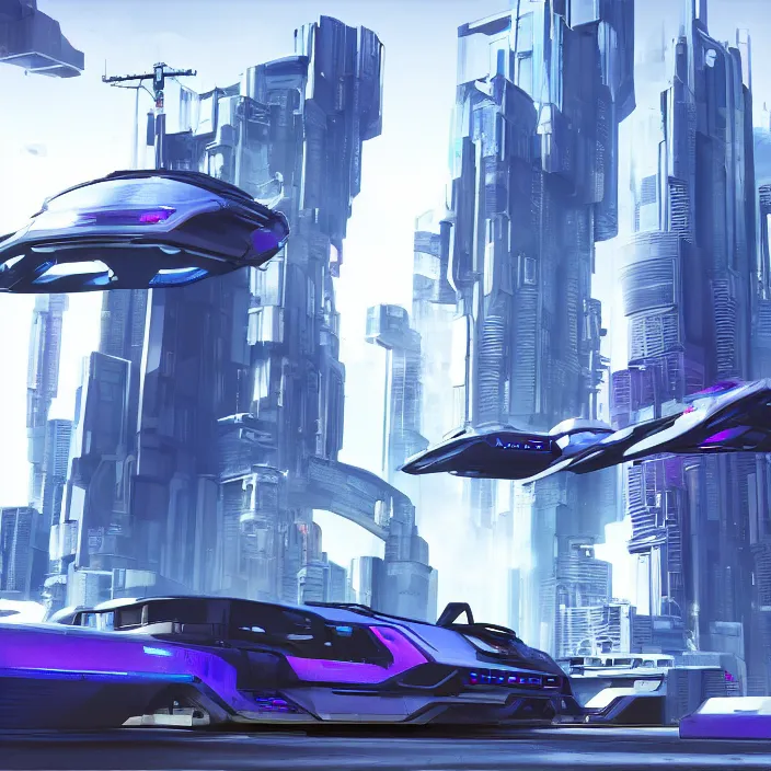 Image similar to a futuristic hovering, cyberpunk modular vehicle in cyberpunk city, cyberpunk futuristic digital art concept