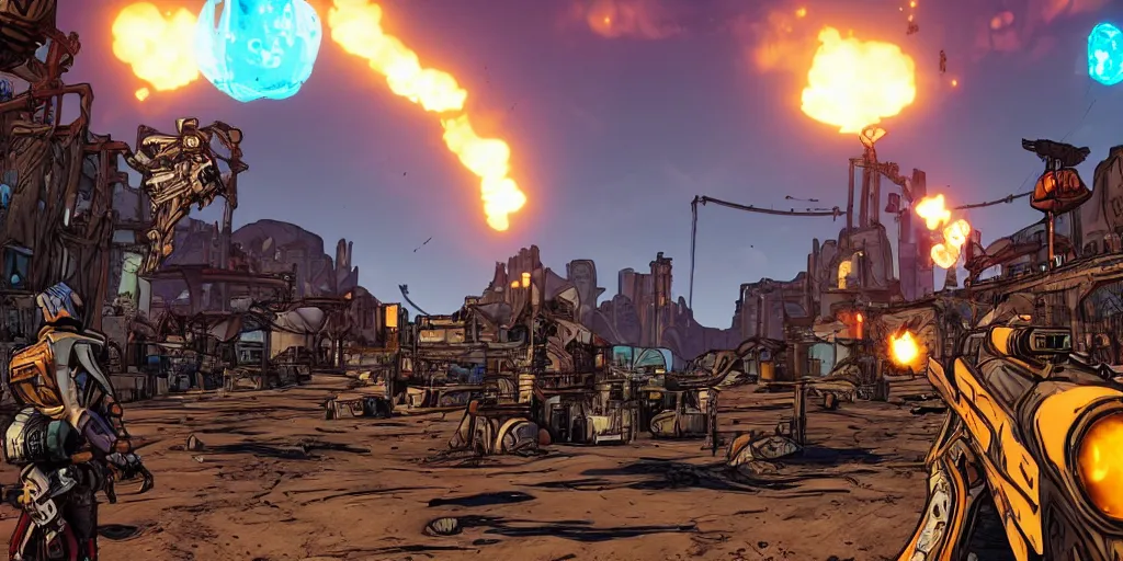 Prompt: screenshot from the game borderlands 3, highly detailed