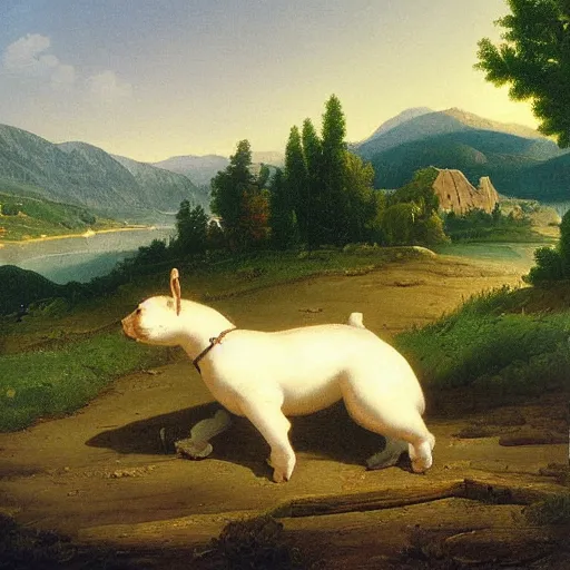 Prompt: potato on adventure by Asher Brown Durand