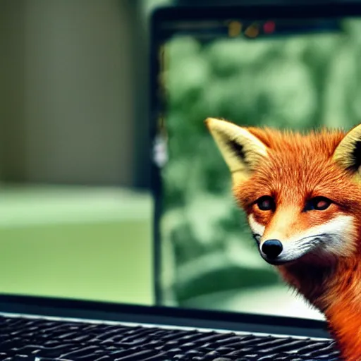 Image similar to 🦊💻⌨️