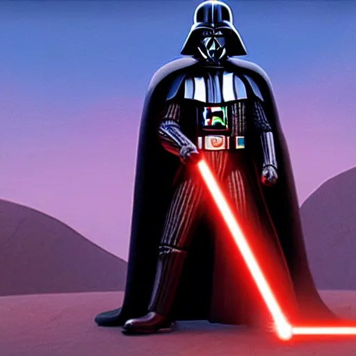 Prompt: darth vader in a pixar film