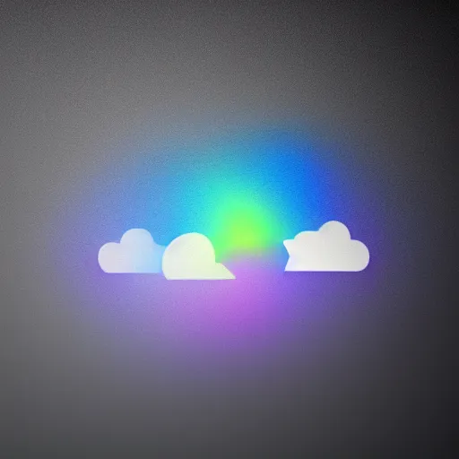 Prompt: a professional logo in the shape of a cloud, gradient, iridescent, 4 k.