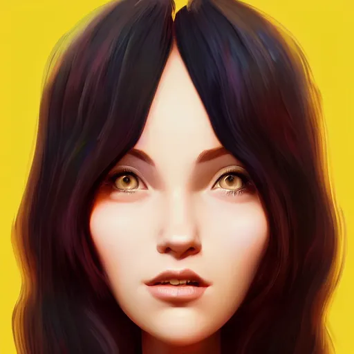 Image similar to digital painting of Hollywood Star caricature horn slap head beautiful face, illustration, global illumination lighting, lois van baarle, ilya kuvshinov, rossdraws, artstation