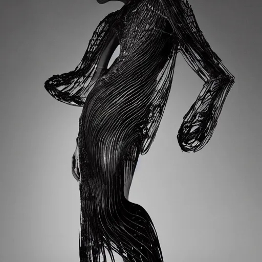 a model dressed in an avant garde haute couture dress, | Stable ...