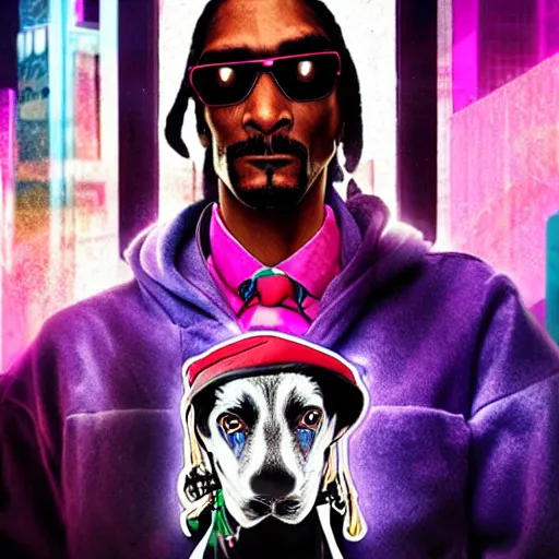 Prompt: cyberpunk snoop dogg