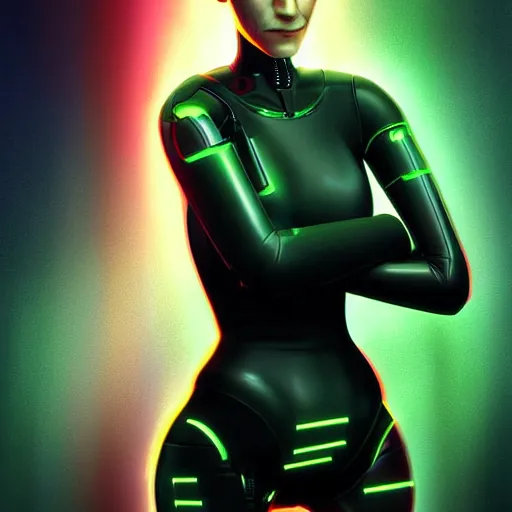 Image similar to maissie williams as a cyborg in the matrix, digital art, detailed, painting, fantasy, sci fi, by ilya kuvshinov