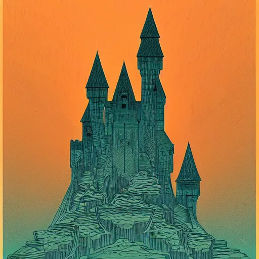 Image similar to a castle in the clouds by Kilian Eng, intricate, detailed, trending on artstation