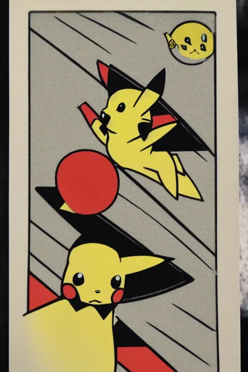 Prompt: surfing Pikachu, ukiyo Japanese woodblock print