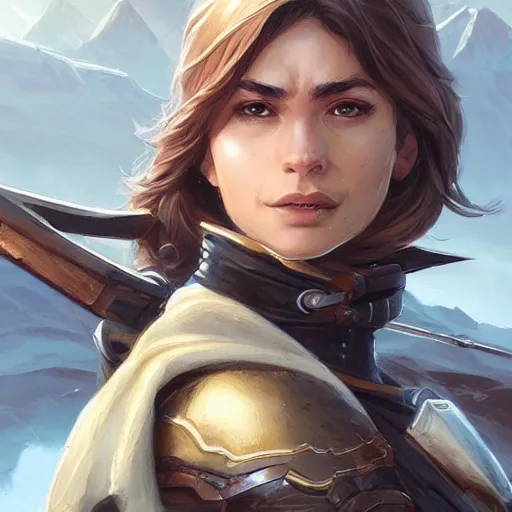 Prompt: middle aged female ranger, art by artgerm and greg rutkowski and magali villeneuve, d & d, fantasy, portrait, highly detailed, headshot, digital painting, trending on artstation, concept art, sharp focus, illustration