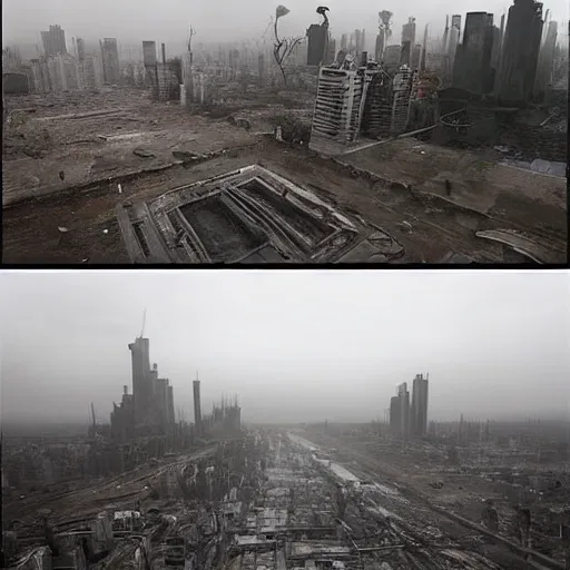 Image similar to a huge abandon city that is very creepy looking