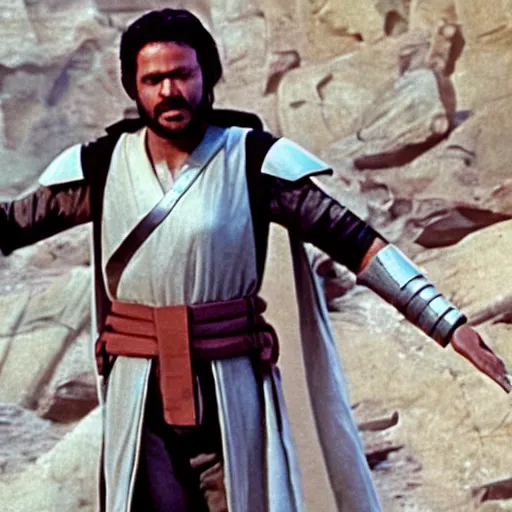 Image similar to a film still of abel ( from the bible ) in star wars 1 9 7 7, realistic, photorealistic