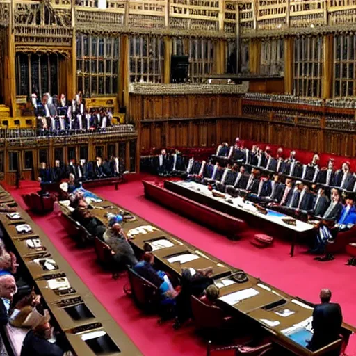 Image similar to uk parliament in style of us congress