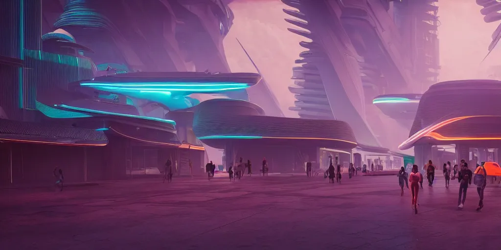 Image similar to a futuristic traditional mexican colony, no people on the streets, blade runner 2 0 4 9 city architecture, cyberpunk mexican futuristic colonial architecture, spacex starship rocket launch site, environmental lighting, stormy weather, ray tracing, people walking on street, amazing view, highly detailed, heavy traffic, neon shops, octane render, unreal engine 5, 4 k