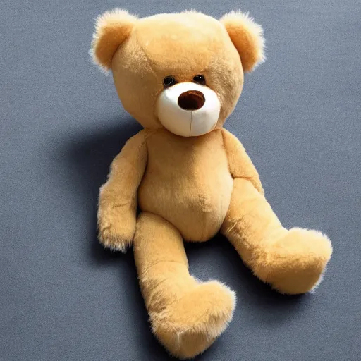 Image similar to a stuffed teddy bear with too long of legs