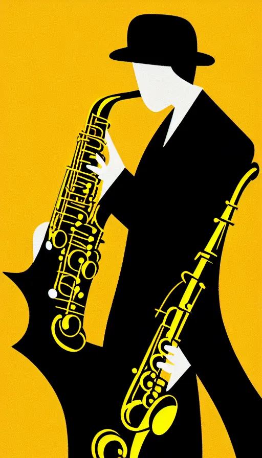 Prompt: jazz saxophone player by jesper esjing