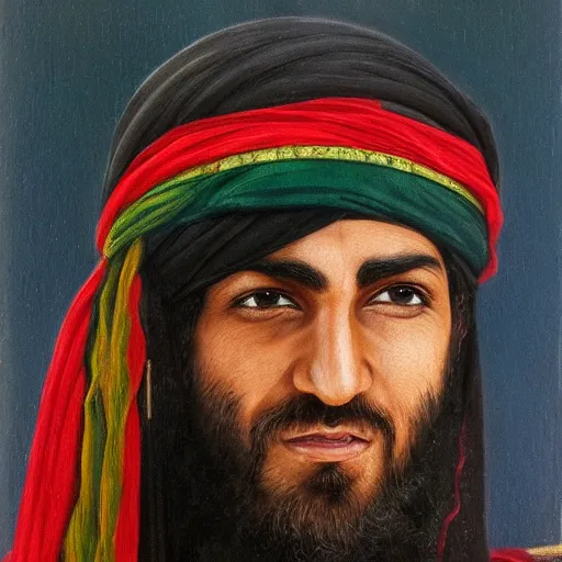 Prompt: portrait of kurdish! saladin, artstation, highly detailed, neoclassic painting, award winning art